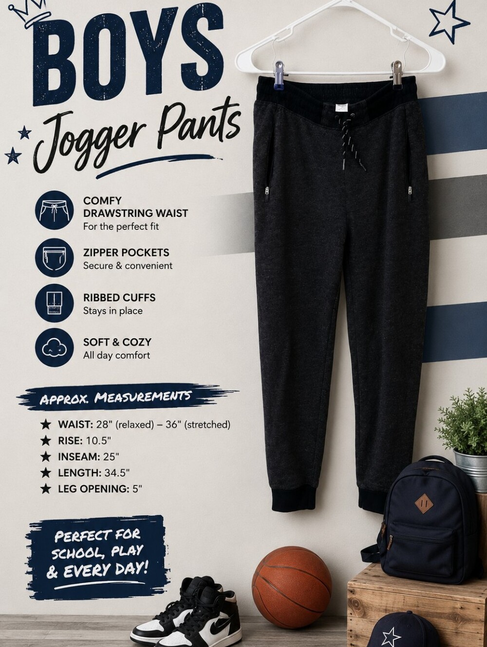Old Navy Charcoal Gray Boys Jogger Sweatpants Size 10